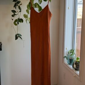 Joe Fresh Orange Maxi Slip Dress for Casual Nights